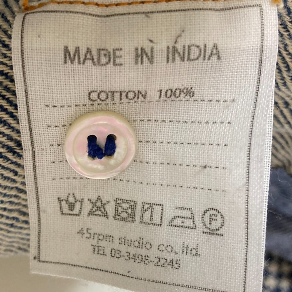 45R インド ダブル 織り フランネル ブラウス