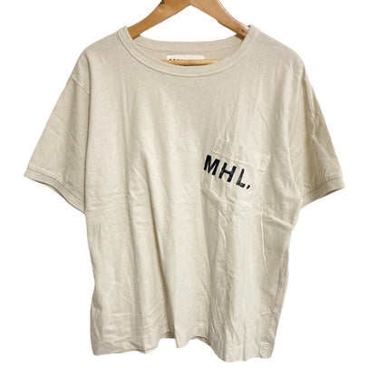MHL. ロゴプリント ポケットTシャツ コットン Tシャツ