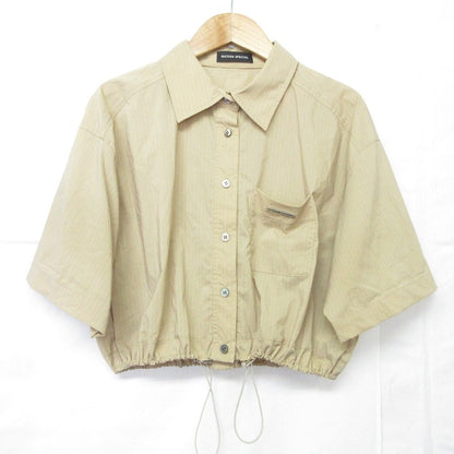 メゾンスペシャル Stripe Drawstring ショートシャツ
