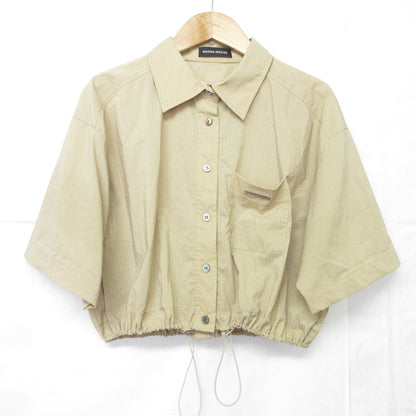 メゾンスペシャル Stripe Drawstring ショートシャツ