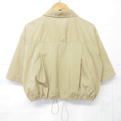 メゾンスペシャル Stripe Drawstring ショートシャツ