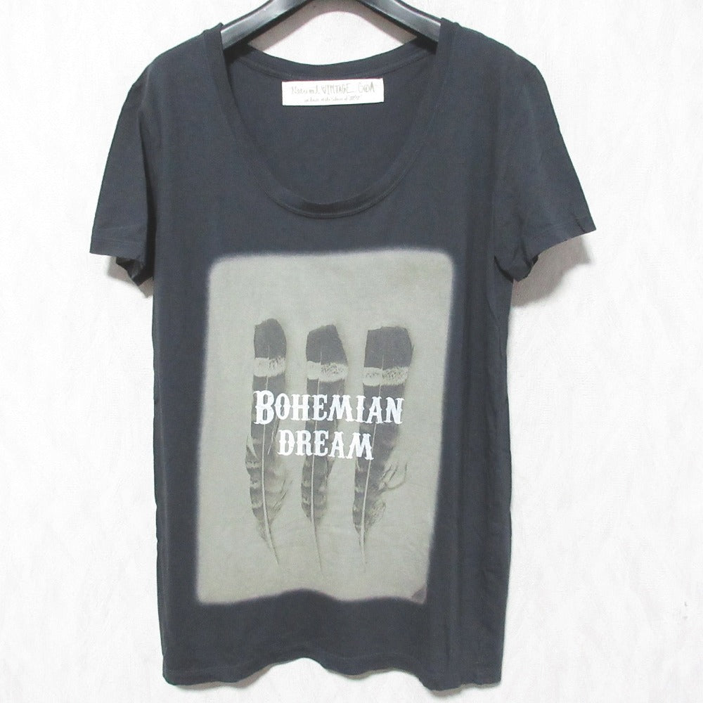 Natural VINTAGE GOA ボヘミアンドリーム フェザープリントTシャツ
