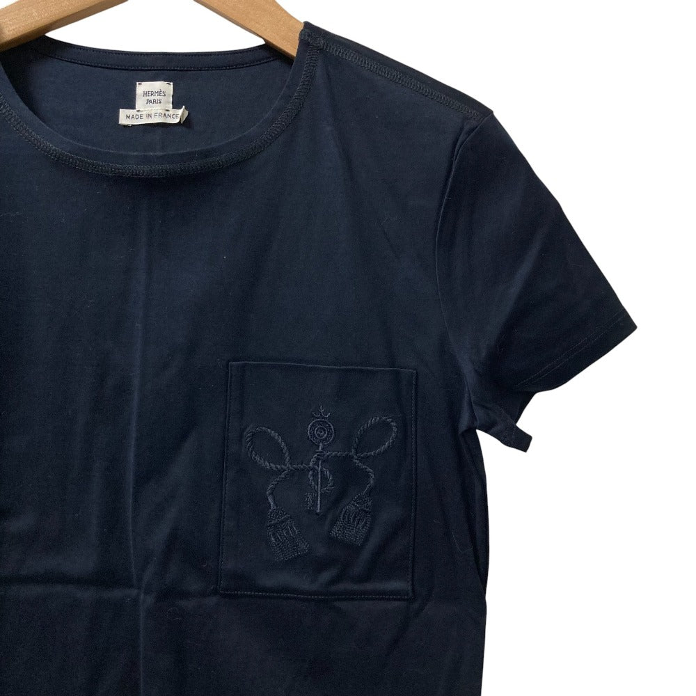 エルメス 刺繍ポケットクルーネックTシャツ