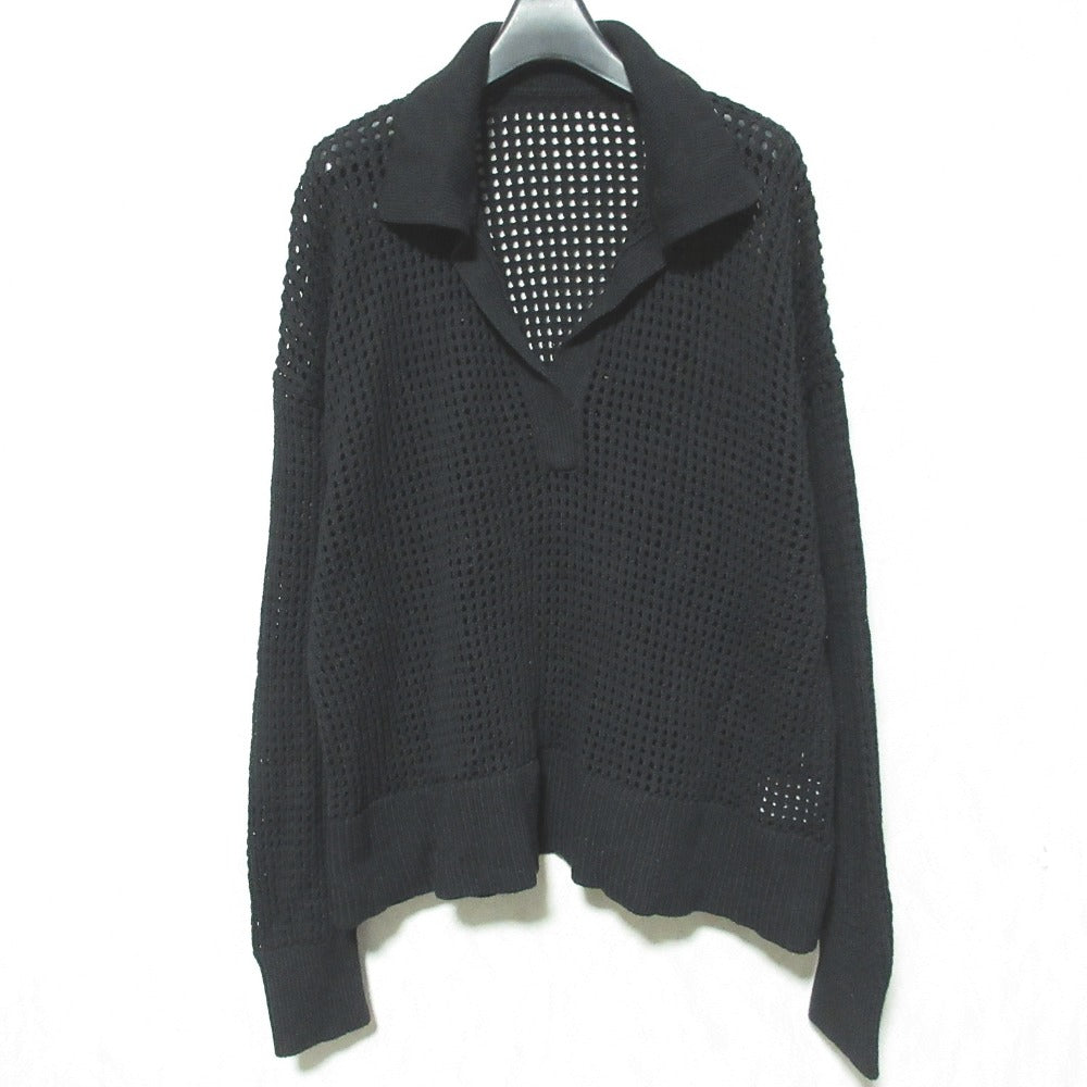 ダイアグラム メッシュ Vネック ニット トップ