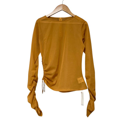 ルシェルブルー Design Gathered Cutout Top ロングスリーブニットトップス