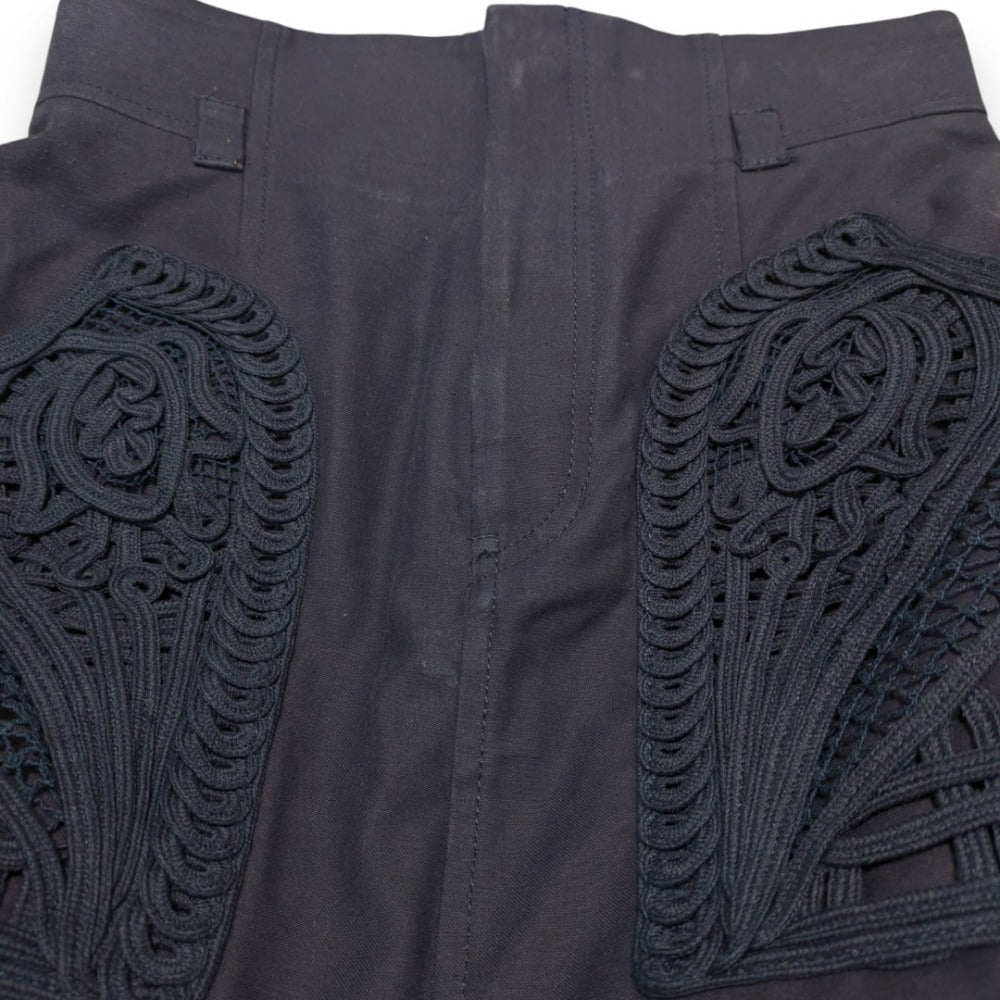 マメクロゴウチ Cording Embroidered Nep-Cotton スカート