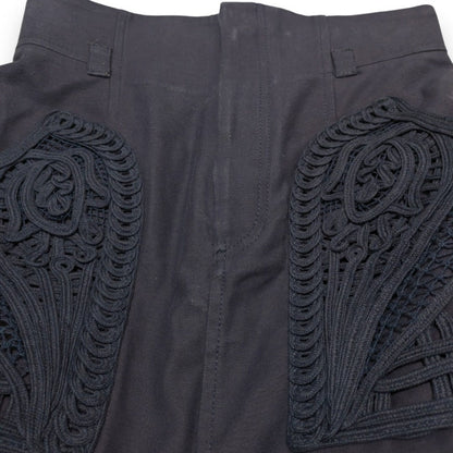 マメクロゴウチ Cording Embroidered Nep-Cotton スカート