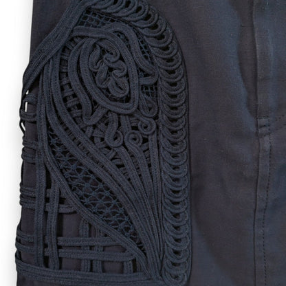 マメクロゴウチ Cording Embroidered Nep-Cotton スカート