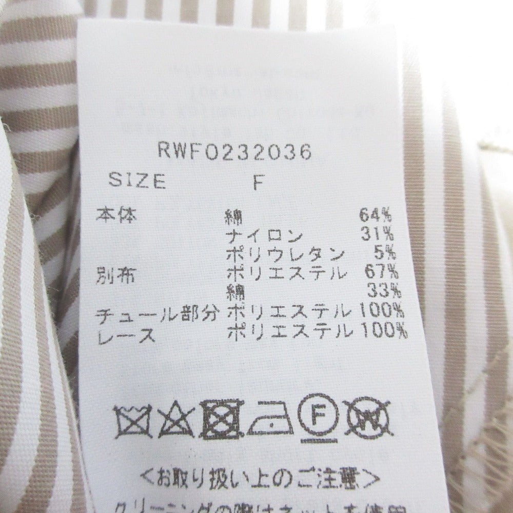 ファーファー 異素材ミックス レースワンピース