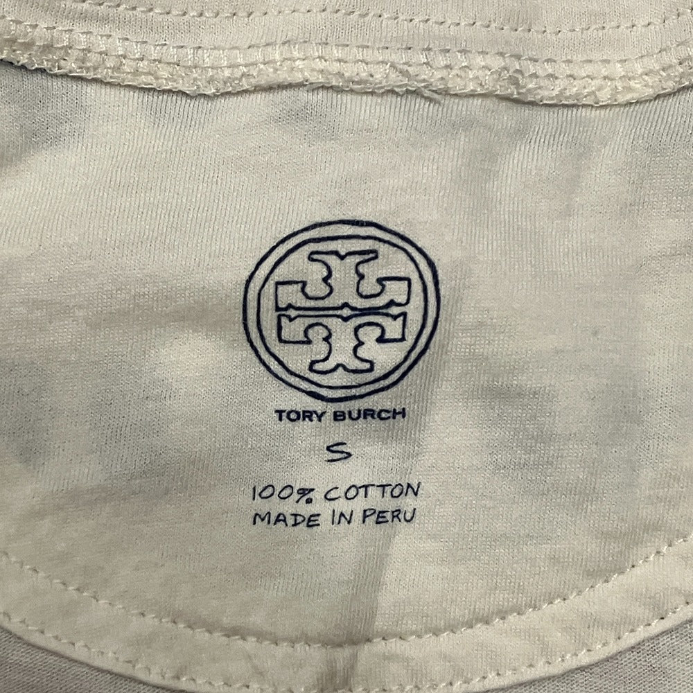 トリーバーチ タイル柄コットン半袖Tシャツ