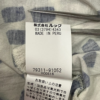 トリーバーチ タイル柄コットン半袖Tシャツ