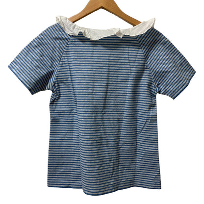 ピンクハウス フリルカラーボーダーショートスリーブTシャツ