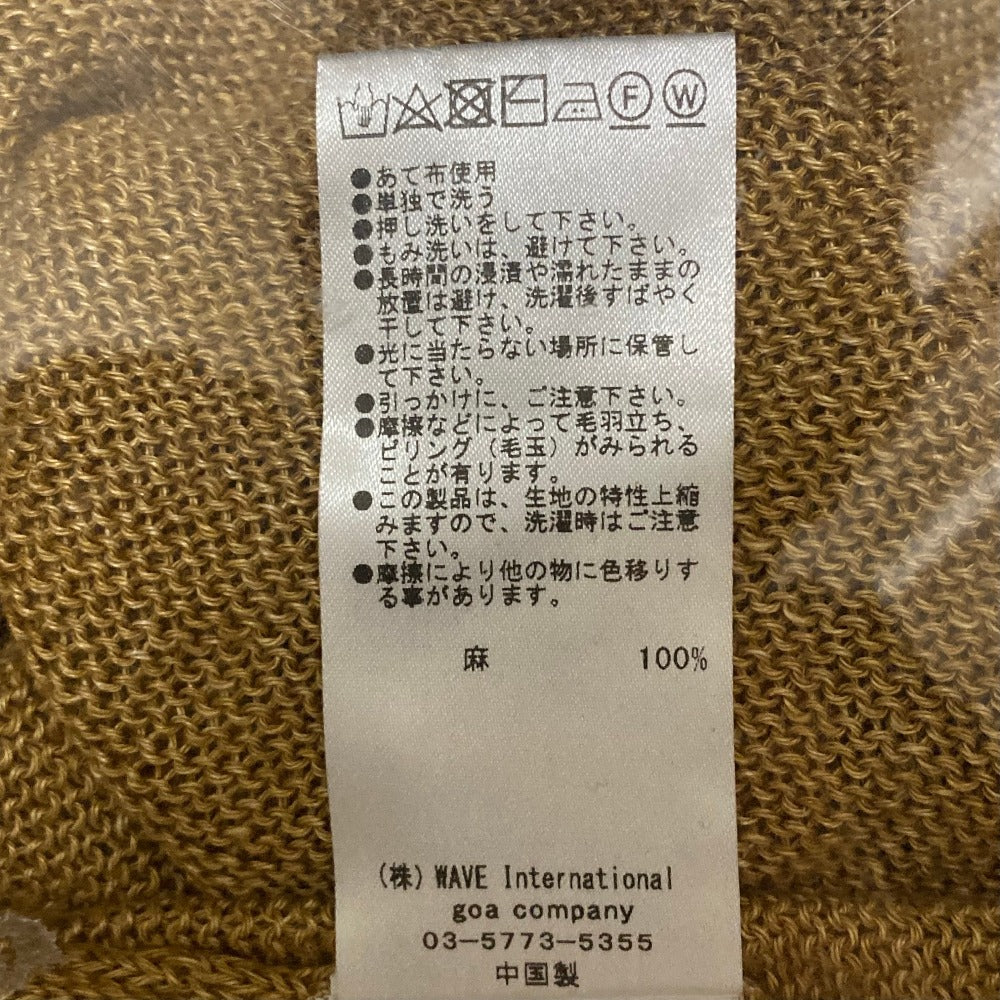 ナチュラルビンテージゴア リネンニットノースリーブカットソー
