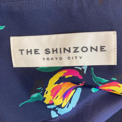 ザシンゾーン ボタニカルフラワープリントノースリーブワンピース