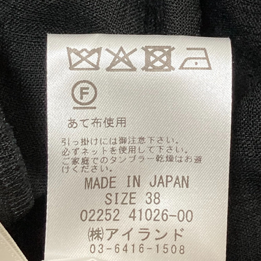 グレースクラス リネンライクボウタイノースリーブブラウス