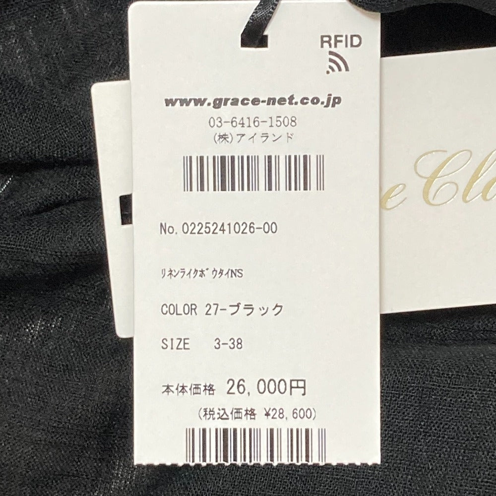 グレースクラス リネンライクボウタイノースリーブブラウス