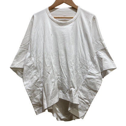Plan C ビアンカ ドレープ クルーネックTシャツ コットン Tシャツ