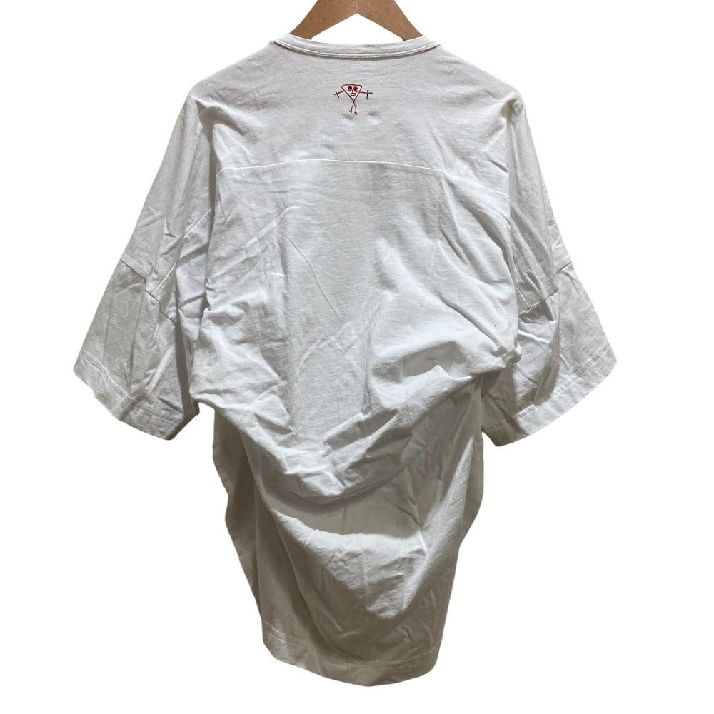 Plan C ビアンカ ドレープ クルーネックTシャツ コットン Tシャツ