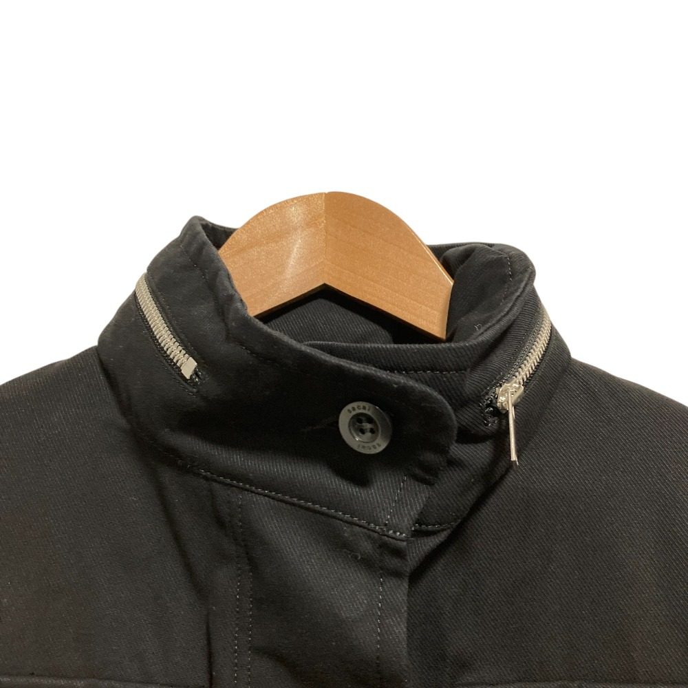 サカイ Fabric Combo Jacket ニットドッキングミリタリージャケット
