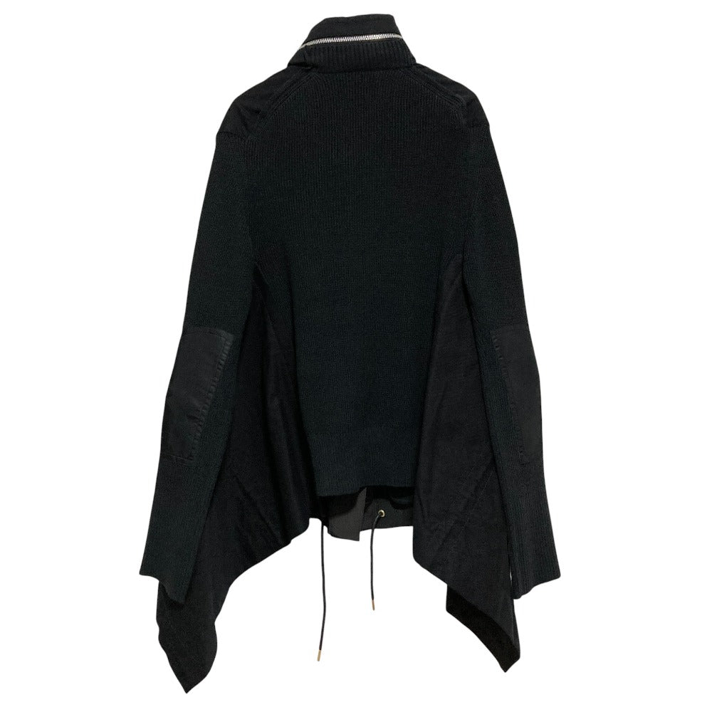 サカイ Fabric Combo Jacket ニットドッキングミリタリージャケット