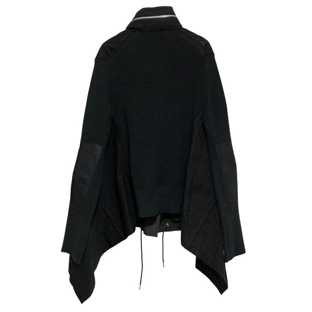 サカイ Fabric Combo Jacket ニットドッキングミリタリージャケット
