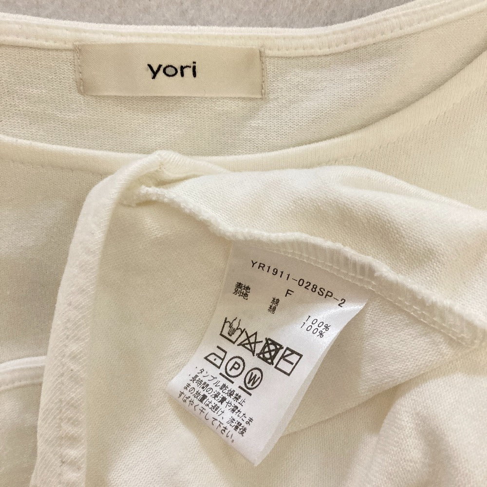 ヨリ ショートスリーブティアードペプラムカットソー コットン Tシャツ