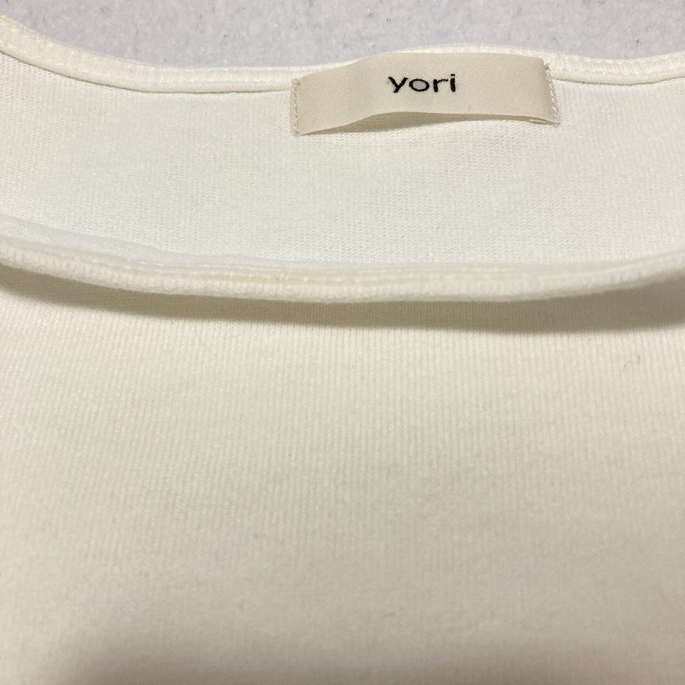 ヨリ ショートスリーブティアードペプラムカットソー コットン Tシャツ