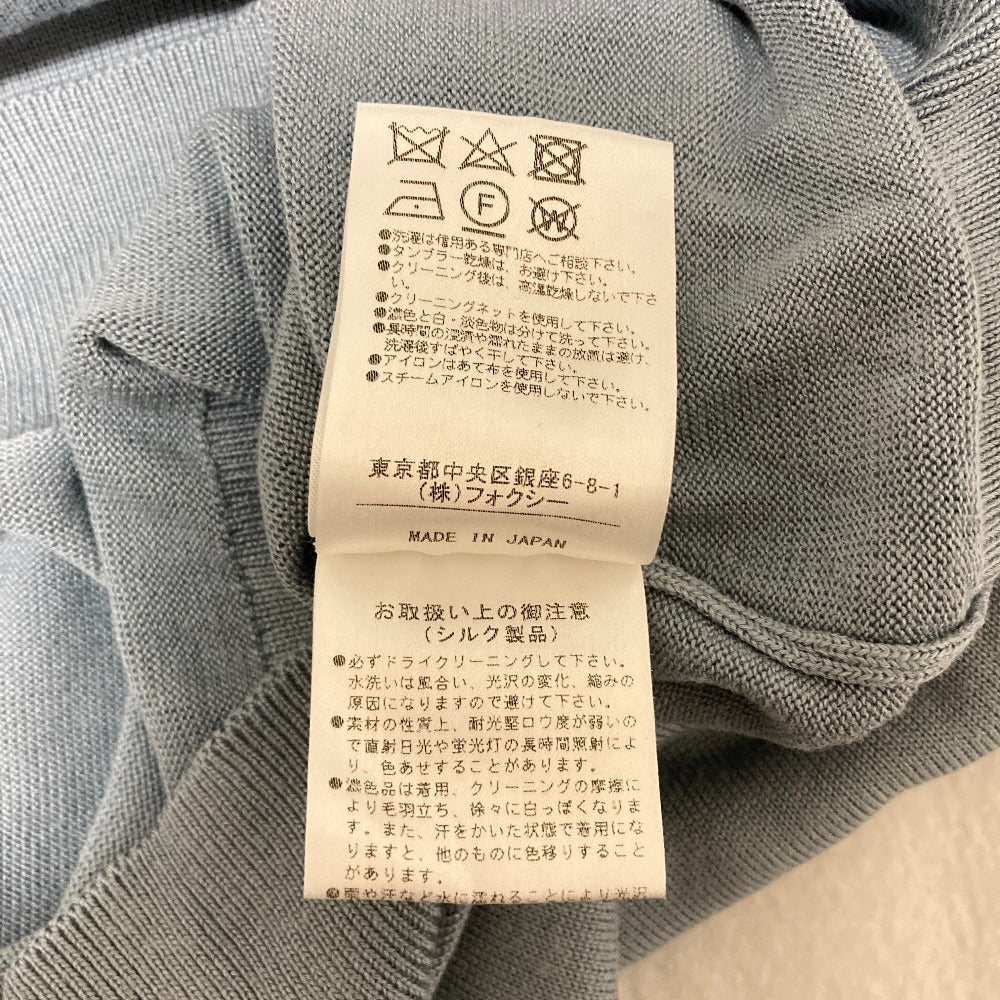 フォクシーニューヨーク フリルスリーブ シルクニットカットソー