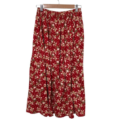 PINK HOUSE フラワープリントロングフレアスカート