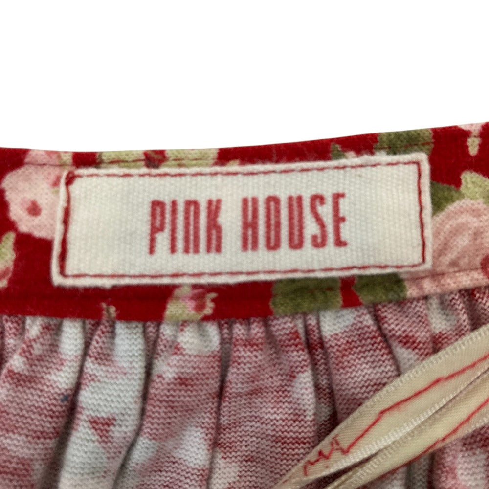PINK HOUSE フラワープリントロングフレアスカート