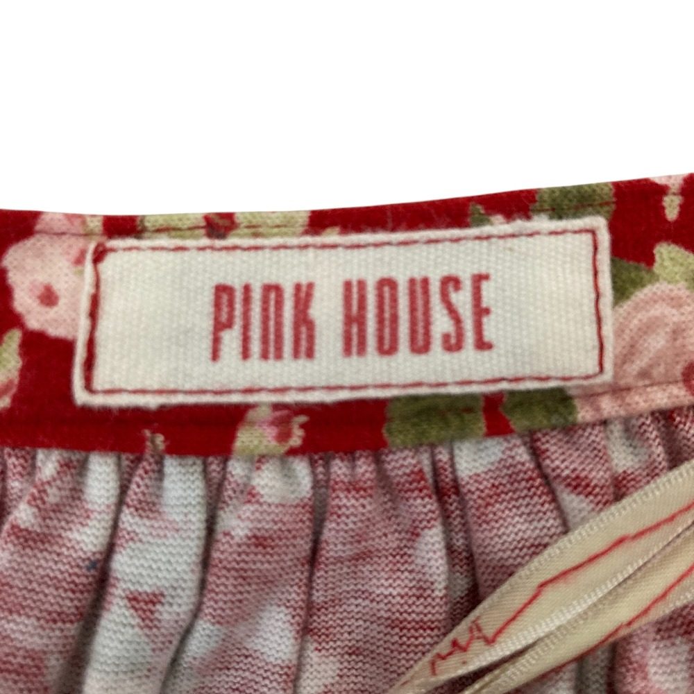 PINK HOUSE フラワープリントロングフレアスカート