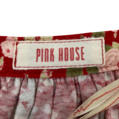 PINK HOUSE フラワープリントロングフレアスカート