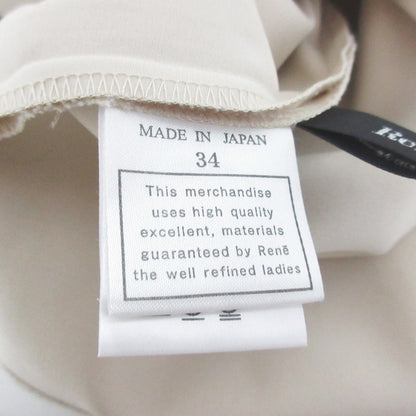 ルネ パール付きストレッチウエストシェイプショートスリーブブラウス