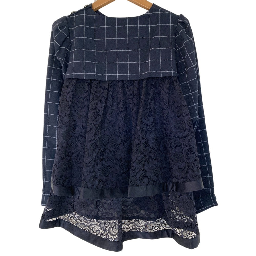 チョノ チェック柄レースブラウス