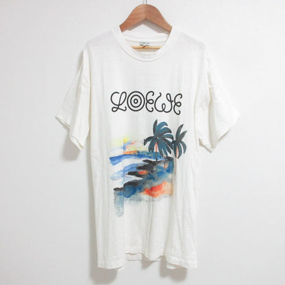 ロエベ ウォーターカラー プリント コットンTシャツ