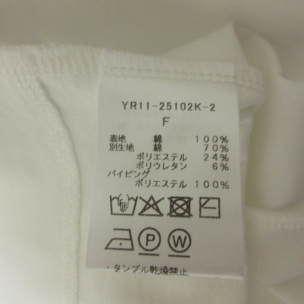 ヨリ Solid Back Flare Tee コットンTシャツ