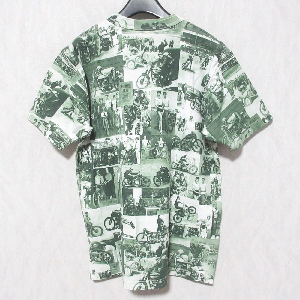 クッシュマン モーターサイクルフォトフルプリント半袖Tシャツ