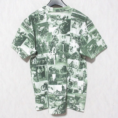 クッシュマン モーターサイクルフォトフルプリント半袖Tシャツ