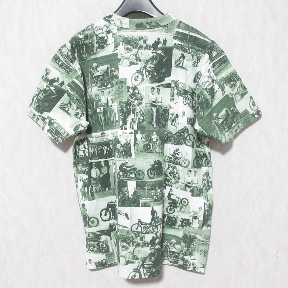 クッシュマン モーターサイクルフォトフルプリント半袖Tシャツ