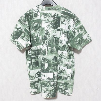 クッシュマン モーターサイクルフォトフルプリント半袖Tシャツ
