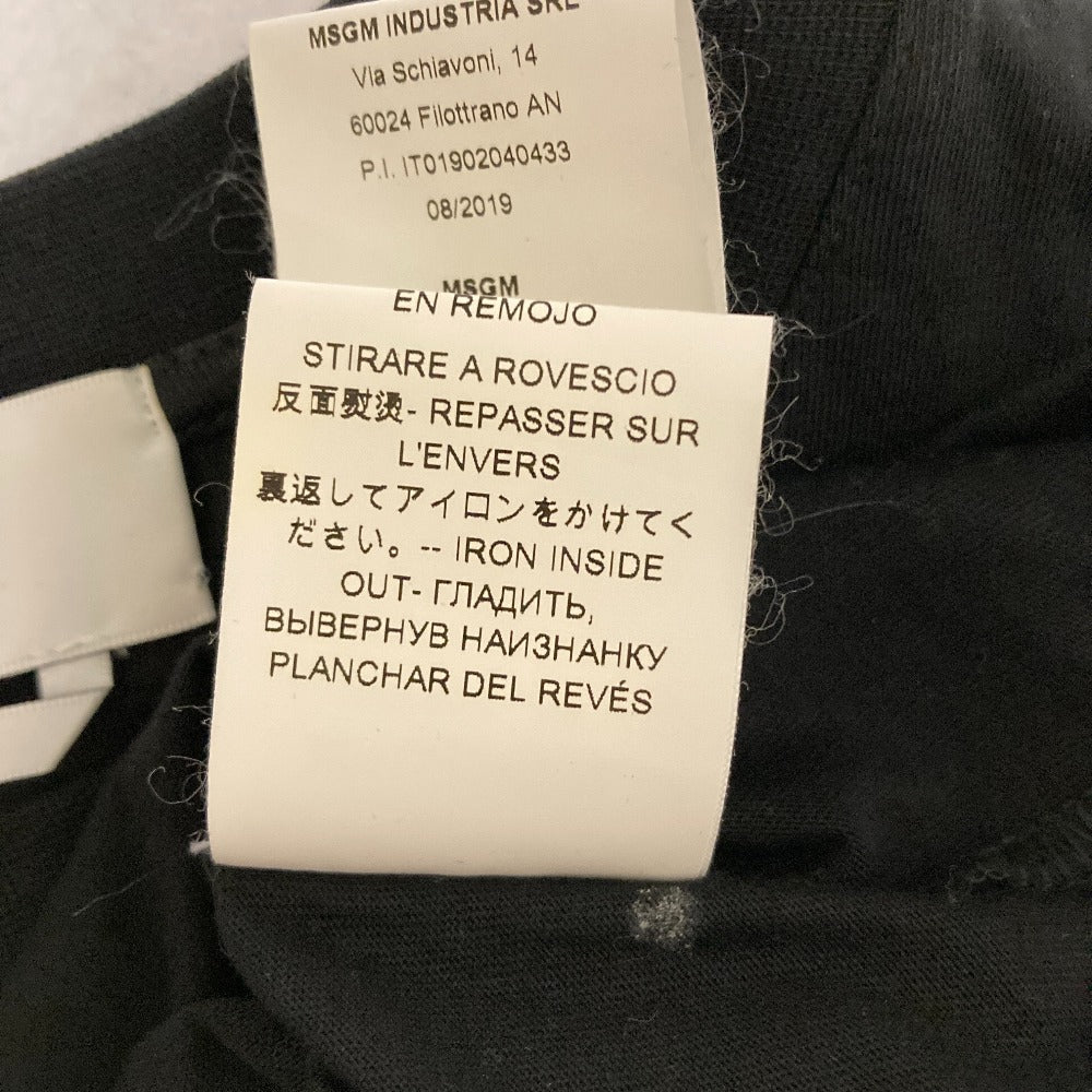 エムエスジーエム ロゴ刺繍コットンTシャツ