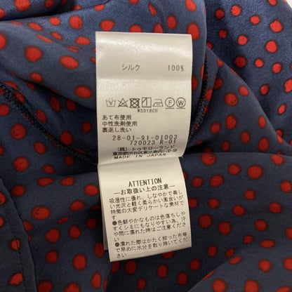 ノット シルクドットブラウス