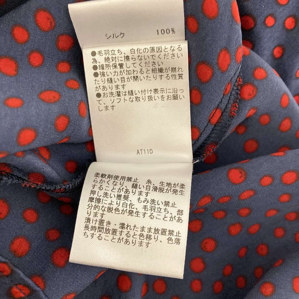 ノット シルクドットブラウス