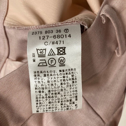 インディヴィ 麻調テーパードパンツ