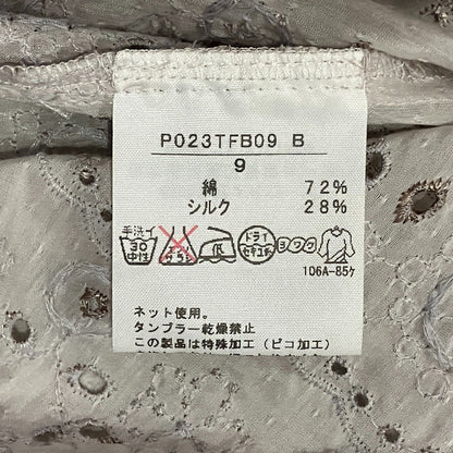インゲボルグ コットンシルクレースエンブロイダリーブラウス
