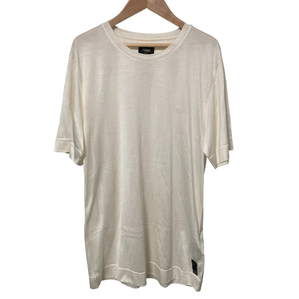 フェンディ LOGO SILK 半袖Tシャツ シルクTシャツ