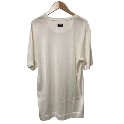 フェンディ LOGO SILK 半袖Tシャツ シルクTシャツ