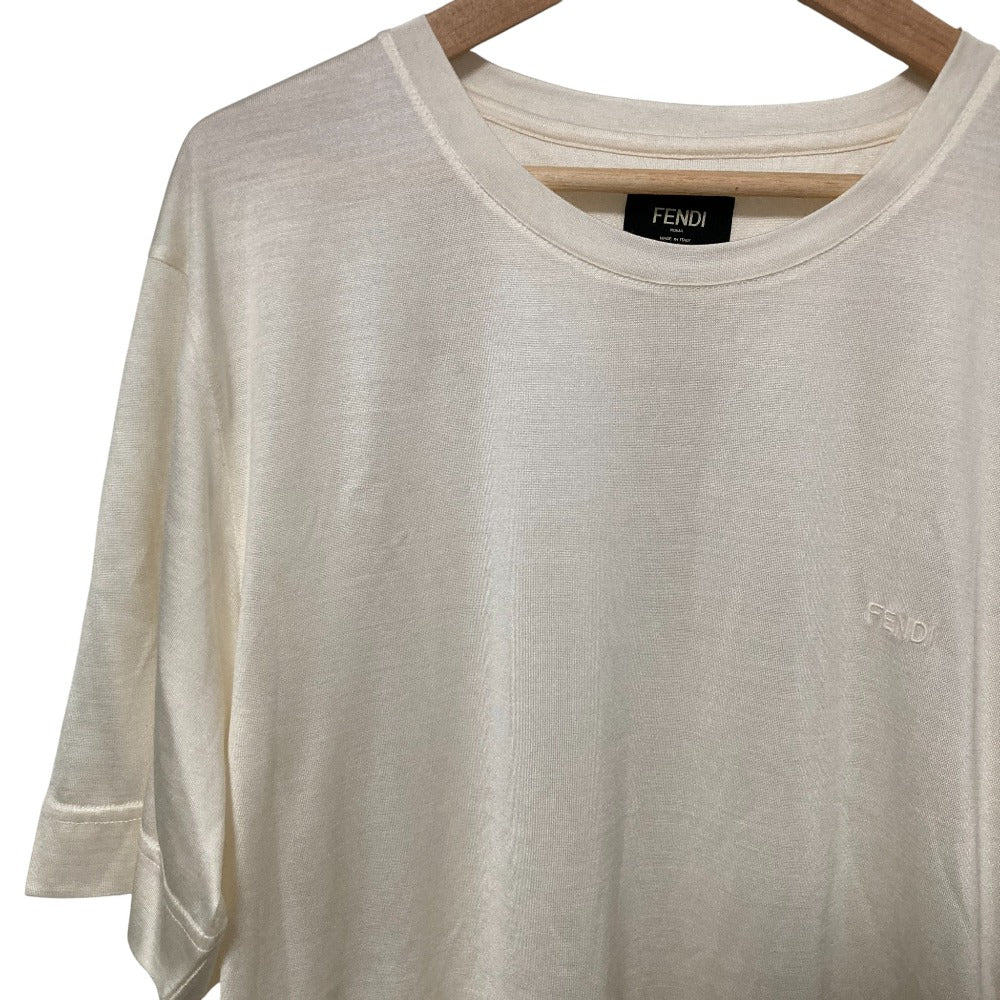 フェンディ LOGO SILK 半袖Tシャツ シルクTシャツ