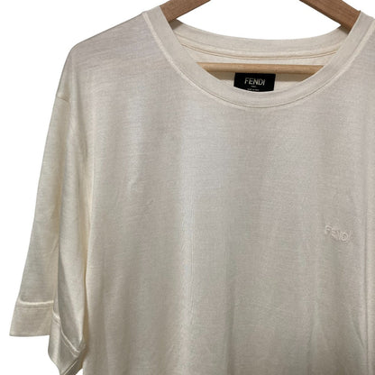 フェンディ LOGO SILK 半袖Tシャツ シルクTシャツ