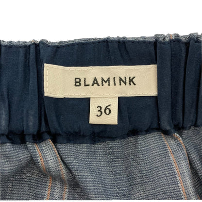 BLAMINK ウール チェック ワイドパンツ